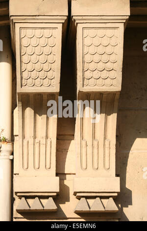 Frankreich, paris 4e, ile Saint Louis, Hotel lambert, Detail d'un balcon donnant sur le quai d'anjou, Stockfoto
