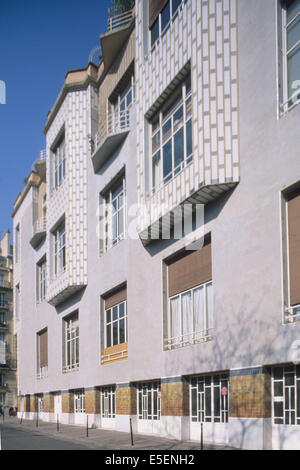 Frankreich, paris 16e, Studiobau rue la fontaine/rue des perchamps, immeuble de l'architecte henri sauvage, Stockfoto