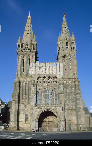 Frankreich, Bretagne, finistere nord, Saint pol de leon, Kathedrale, Touren, Gebäude religieux Stockfoto