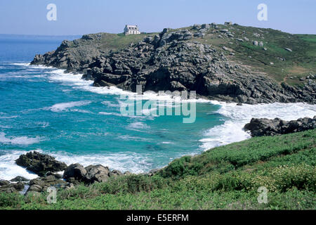 Frankreich, Bretagne, finistere Sud, Cap sizun, cornouaille, pointe du Millier, anse, Vagues, Stockfoto