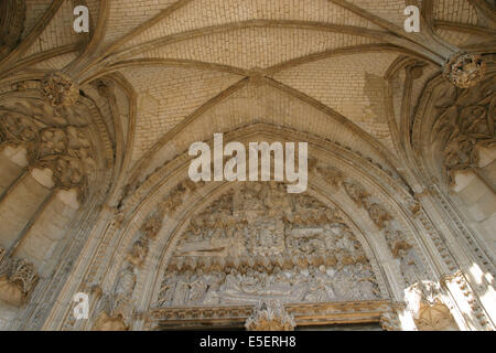 Frankreich, Haute Normandie, Seine maritim, rouen, eglise abbatiale Saint ouen, chevet, edifice religieux, Portail des marmousets Stockfoto