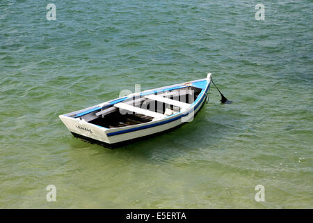 Frankreich, Bretagne, Finistere Sud, cornouaille, Benodet, Face a sainte Marine, Barque, plage du coq, Stockfoto