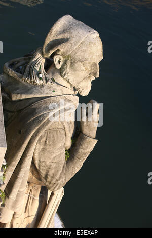 Frankreich, paris 7e, pont de l'alma, zouave du pont de l'alma, Crues de la Seine, hiver, Stockfoto