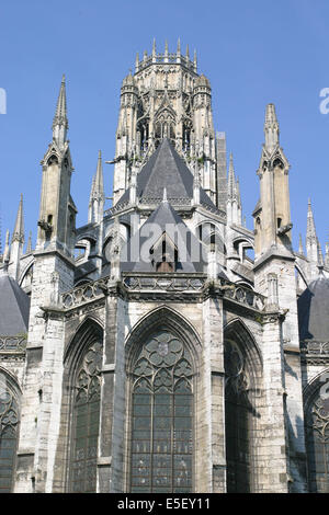 Frankreich, Haute Normandie, Seine maritim, rouen, eglise abbatiale Saint ouen, chevet, edifice religieux, Stockfoto