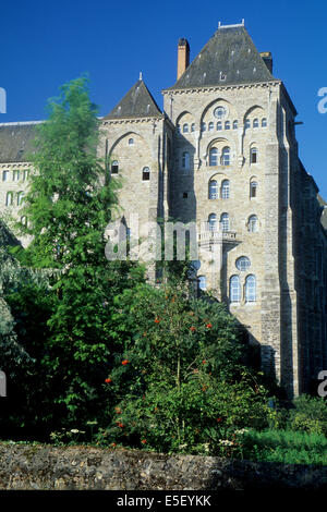 Frankreich, Region pays de loiré, sarthe, riviere, solesmes, abbaye, edifice religieux, Stockfoto