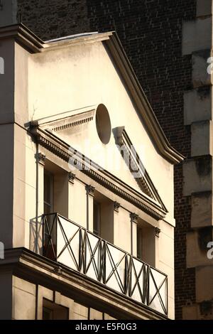 Frankreich, paris 14e, rue huygens, fronton d'une habitation, immeuble, fade, Stockfoto