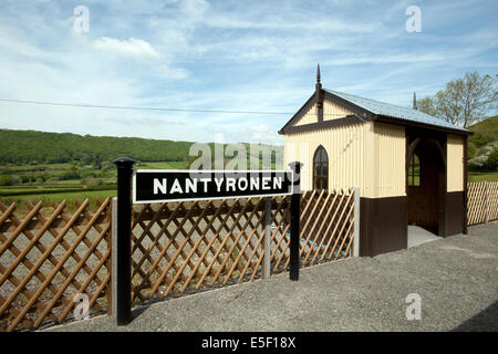 Nantyronen Bahnhof, Ceredigion, Mitte Wales - Vale of Rheidol Railway. Stockfoto