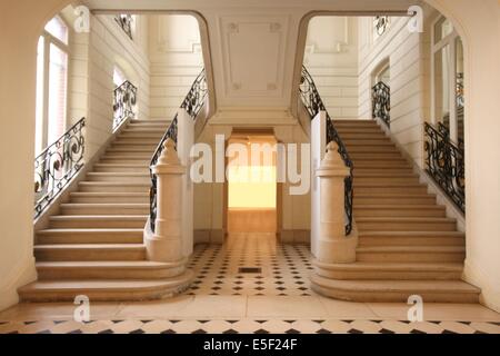 Frankreich, Haute Normandie, eure, louviers, musee Municipal, Grand Escalier, Halle, Stockfoto