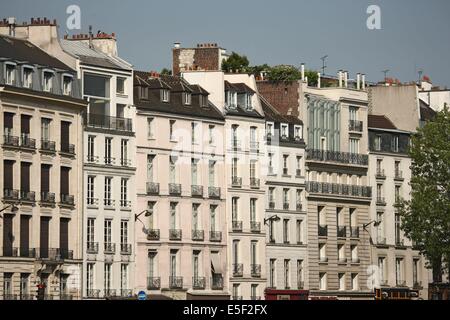 Frankreich, paris, quai des grands augustins, bord de seine, immeubles, batiments, Stockfoto