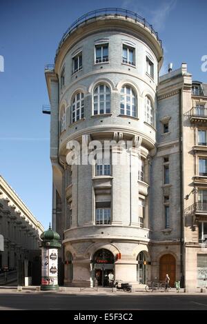 Frankreich, Ile de France, paris 2e, 50 rue du louver, batiment Hut, Tour, Orange, Stockfoto