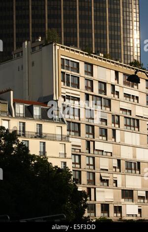 Frankreich, paris 14e, rue poinsot, immeuble, Tour montparnasse, Stockfoto