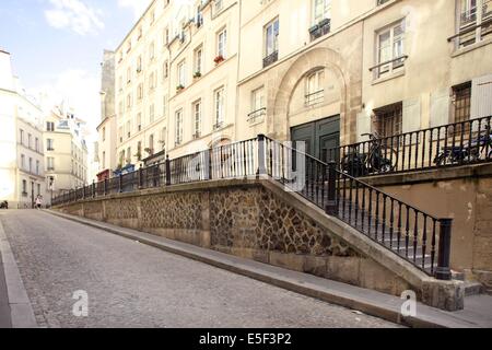 Frankreich, Ile de France, paris 5e, rue malebranche, difference de niveaux, Stockfoto