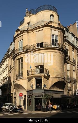 Frankreich, Region ile de france, paris 1er-Gebiet, 43 rue croix des petits champs, maison jaucourt, fadenfassade galbee, rotonde, entre banque de france et Place des victoires, Datum: 2011-2012 Stockfoto