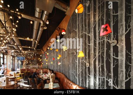 Frankreich, ile de france, pariser 10e-Viertel, 32 Boulevard poissonniere, Bar, le brebant, Terrasse, Salle, Café Datum: 2011-2012 Stockfoto