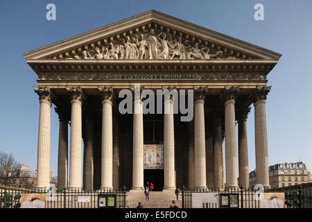 Frankreich, ile de france, pariser 8e-Viertel, Place de la madeleine, eglise de la madeleine, colonnes, Stockfoto