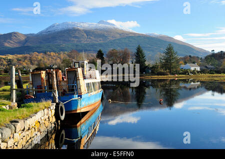 Winter-Reflexionen über Loch Etive, Argyll and Bute, Scotland Stockfoto