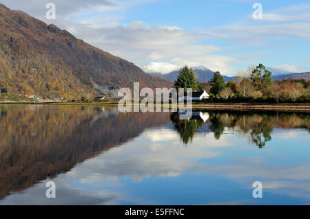 Winter-Reflexionen über Loch Etive, Argyll and Bute, Scotland Stockfoto