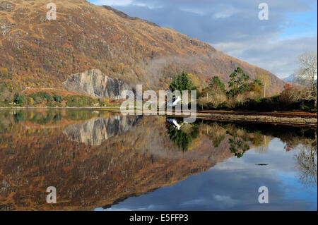 Winter-Reflexionen über Loch Etive, Argyll and Bute, Scotland Stockfoto