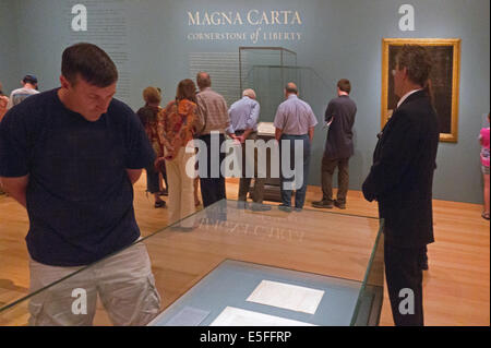 Magna Carta im Museum of Fine Arts Boston MA Stockfoto