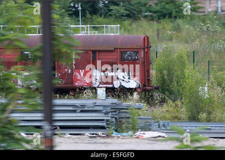 SNCF (Société Nationale des Chemins de Fer Français; "Nationale Gesellschaft der französischen Eisenbahnen" oder "French National Railway Company") Stockfoto