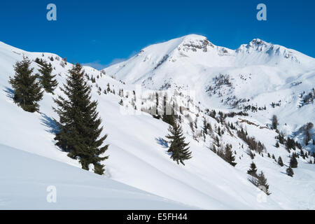 Berge mit Schnee in Gesamte10, Alpen, Italien Stockfoto