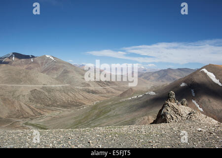 Landschaft und Berge in Ladakh. Stockfoto