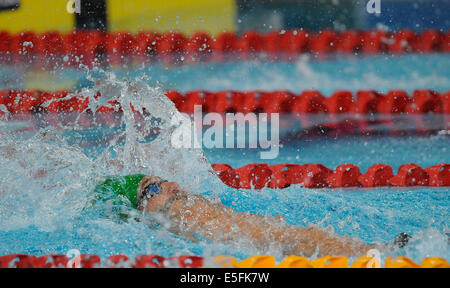 Glasgow, Schottland. 29. Juli 2014. Sebastien Rousseau von Südafrika in den Herren 200m Lagenschwimmen tagsüber 6 der 20. Commonwealth Games im Tollcross Swimming Centre am 29. Juli 2014 in Glasgow, Schottland. (Foto von Roger Sedres/Gallo Images/Alamy Live News) Stockfoto