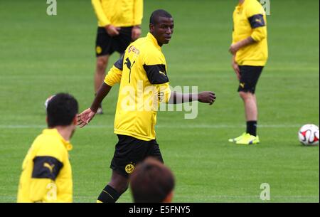 Bad Ragaz, Schweiz. 30. Juli 2014. Adrian Ramos von Borussia Dortmund während des Trainings von Borussia Dortmund in Bad Ragaz, Schweiz, 30. Juli 2014. Das Bundesliga-Team bereitet für die nächste Saison bis 6. August 2014 in einem Trainingslager in Bad Ragaz. Foto: Karl-Josef Hildenbrand/Dpa/Alamy Live News Stockfoto