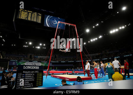 SECC, Glasgow, Schottland, Großbritannien. 30. Juli 2014. Commonwealth Games Tag 7. SSE Hydro.  Herren Allround-Gymnastik-Finale. Bildnachweis: ALAN OLIVER/Alamy Live-Nachrichten Stockfoto
