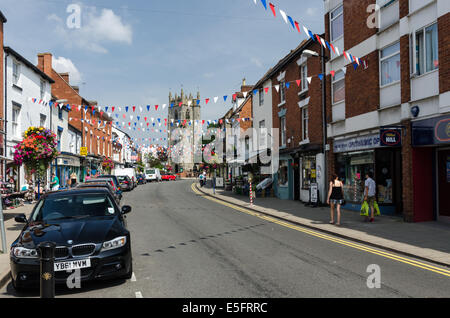 High Street in Warwickshire Markt Stadt von Alcester Stockfoto