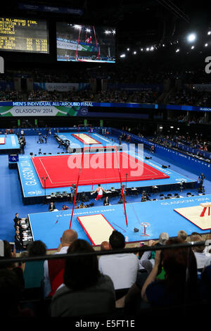 SECC, Glasgow, Schottland, Großbritannien. 30. Juli 2014. Commonwealth Games Tag 7. SSE Hydro.  Herren Allround-Gymnastik-Finale. Bildnachweis: ALAN OLIVER/Alamy Live-Nachrichten Stockfoto