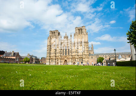 Wells Cathedral Somerset England Stockfoto