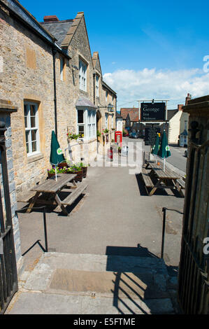 Das George Inn at Wedmore, Somerset, England. Stockfoto