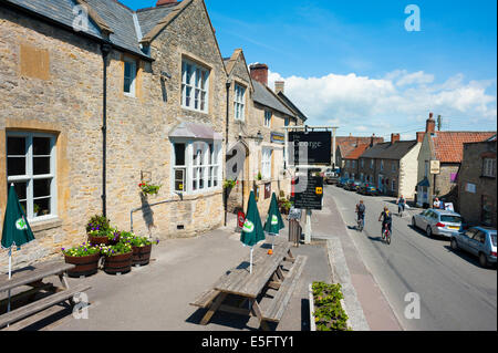 Das George Inn at Wedmore, Somerset, England. Stockfoto