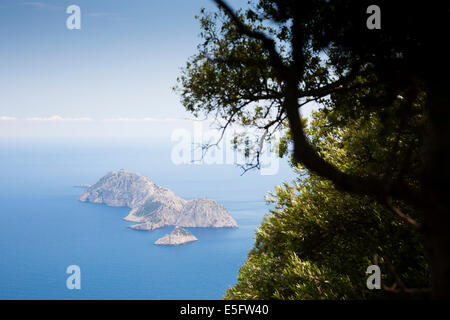 GELIDONIA, Türkei Blick auf Türkis-Küste vom Lykischen Weg. Stockfoto