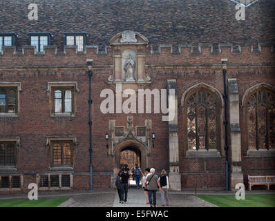 Trinity College Great Court in Cambridge Stockfoto