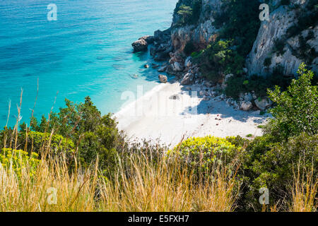 Cala Fuili Strand in Cala Gonone, Sardinien, Italien Stockfoto