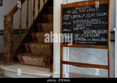 Willkommensschild in Talbot House, ein Weltkrieg Museum in Poperinge, West-Flandern, Belgien Stockfoto