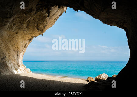 Cala Luna Strand in Cala Gonone, Sardinien, Italien Stockfoto