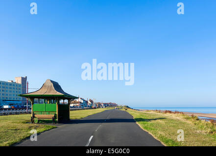 Alten Tierheim am Strand von Thornton Cleveleys in den frühen Morgenstunden, North Blackpool, Lancashire, UK Stockfoto