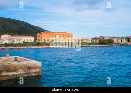 Alt Stazione Sanitaria in Asinara Insel Sardinien, Italien Stockfoto