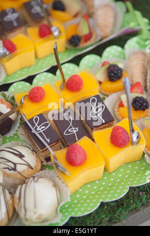 Auswahl an Kuchen Stockfoto