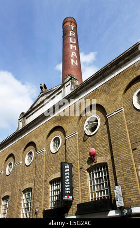 Hinterhof-Markt, der Old Truman Brewery, Brick Lane, Spitalfields, East End, London, England, UK Stockfoto