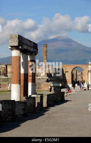 Das Forum in Pompeji, Neapel, Italien Stockfoto