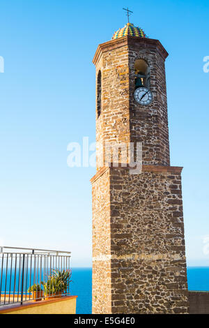 Sant Antonio abate Kirchturm in Castelsardo, Sardinien, Italien Stockfoto