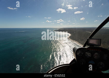 Luftbild von der Küstenregion in der Nähe von The Pinnacles Desert in Western Australia Stockfoto