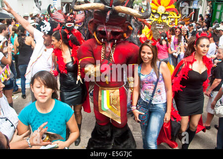 Caldas Riosucio Karneval ist eines der schönsten Feste Kolumbien und zieht eine große Zahl von in- und ausländischen v Stockfoto