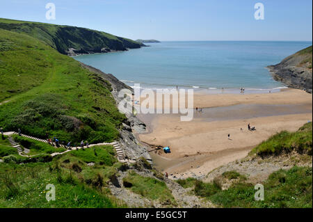 MWNT Strand in der Nähe von Cardigan, Ceredigion, Dyfed, Wales Stockfoto