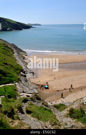 MWNT Strand in der Nähe von Cardigan, Ceredigion, Dyfed, Wales Stockfoto