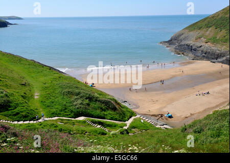 MWNT Strand in der Nähe von Cardigan, Ceredigion, Dyfed, Wales Stockfoto